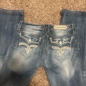 Rock Revival Denim with Orange Accents